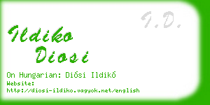 ildiko diosi business card